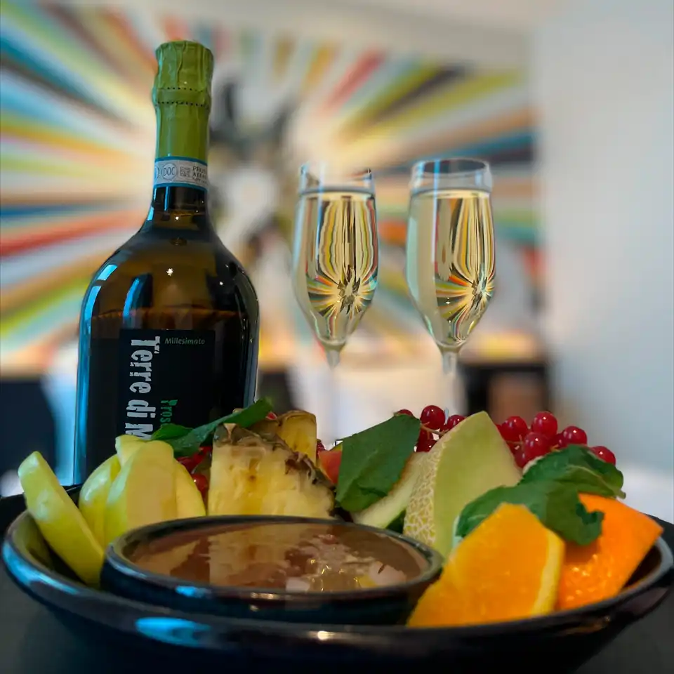 Økologisk Cava, chokolade & frugt